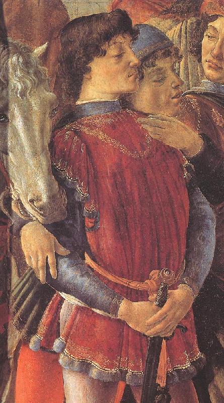 BOTTICELLI, Sandro The Adoration of the Magi (detail) oil painting picture
